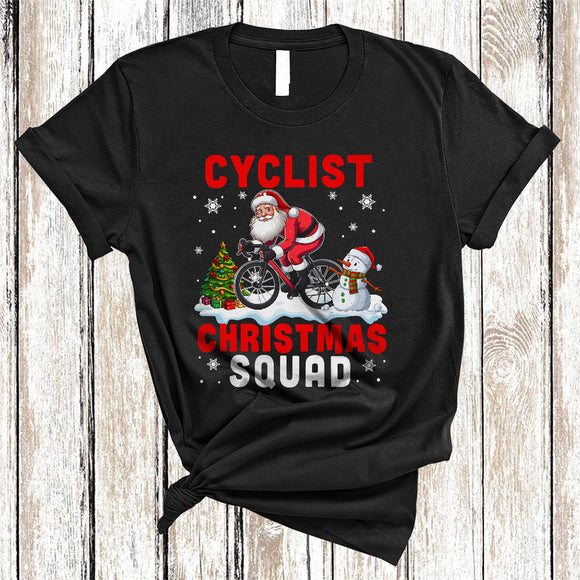 MacnyStore - Cyclist Christmas Christmas Squad, Adorable Santa Cyclist Lover, Pajamas Family X-mas Group T-Shirt