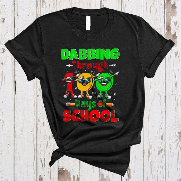MacnyStore - Dabbing Through 100 Days Of School, Joyful 100th Day School Dabbing, Students Group T-Shirt