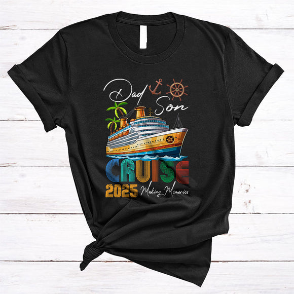 MacnyStore - Dad Son Cruise 2025 Making Memories, Awesome Father's Day Summer Vacation, Family T-Shirt