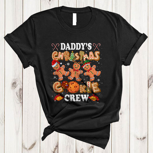 MacnyStore - Daddy's Christmas Cookie Crew, Fantastic Christmas Three Gingerbread Cookies, Family Group T-Shirt
