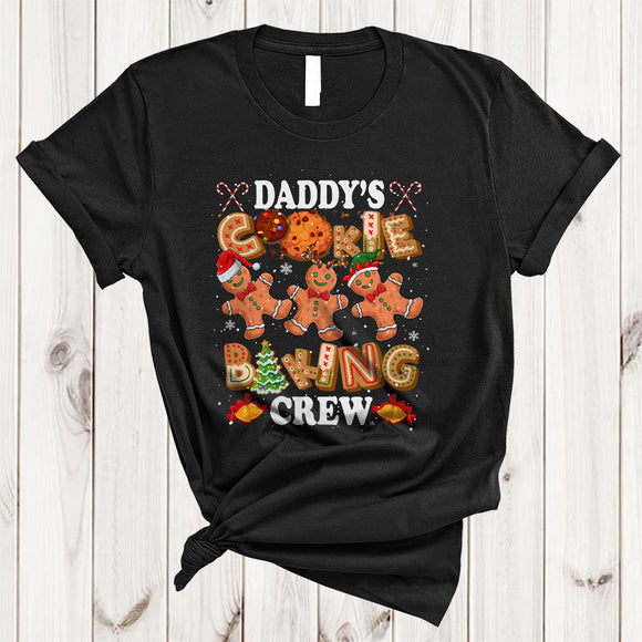 MacnyStore - Daddy's Cookie Baking Crew, Fantastic Christmas Three Gingerbread Cookies, Family Group T-Shirt