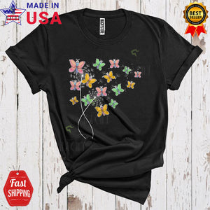 MacnyStore - Dandelion Butterfly Cute Funny Flower Collection Women Insect Animal Lover T-Shirt