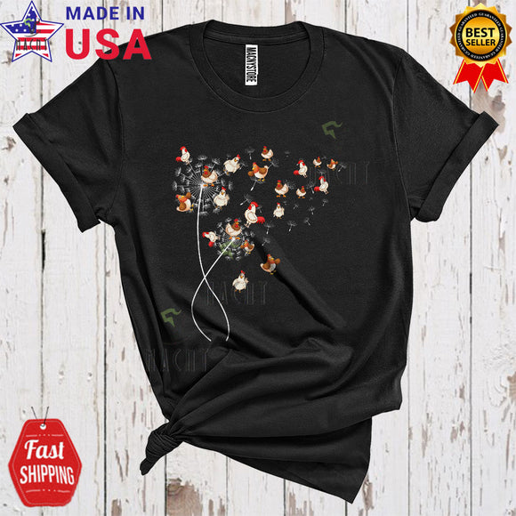 MacnyStore - Dandelion Chicken Cute Funny Flower Collection Women Farm Animal Lover T-Shirt