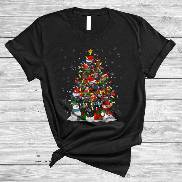 MacnyStore - Dandelion Christmas Tree, Cute Floral Christmas Lights Dandelion Flowers, X-mas Snowman Lover T-Shirt