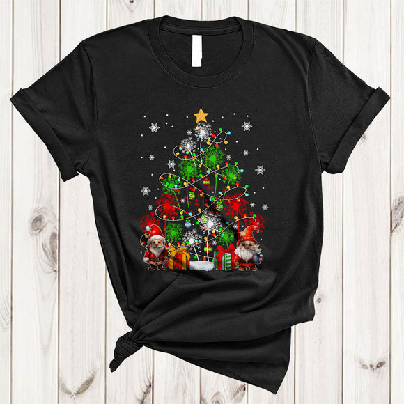 MacnyStore - Dandelion Christmas Tree, Lovely X-mas Lights Dandelion Gnomes, Matching Family Flowers T-Shirt