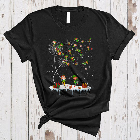 MacnyStore - Dandelion ELF, Joyful Cute Christmas Dandelion Flowers ELF Collection, Matching X-mas Group T-Shirt