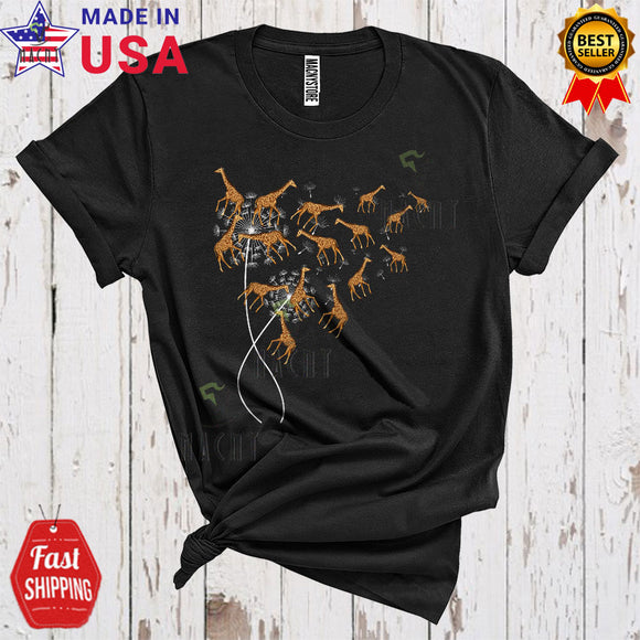 MacnyStore - Dandelion Giraffe Cute Funny Flower Collection Women Wild Animal Lover T-Shirt