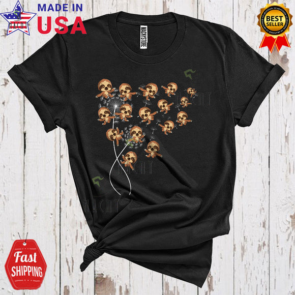 MacnyStore - Dandelion Sloth Cute Funny Flower Collection Women Wild Animal Lover T-Shirt