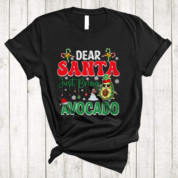 MacnyStore - Dear Santa Just Bring Avocado, Adorable Christmas Santa Snowman Lover, Snow Around X-mas T-Shirt