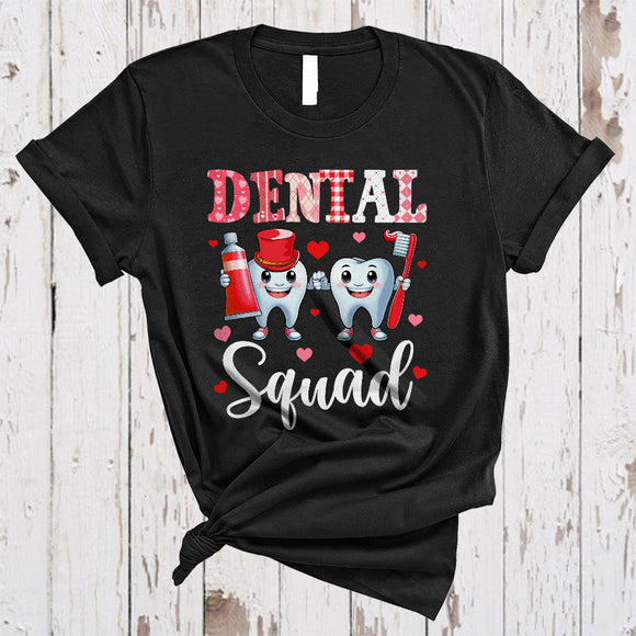 MacnyStore - Dental Squad, Lovely Valentine's Day Assistant Dental Tools, Tooth Valentine Hearts Family Group T-Shirt