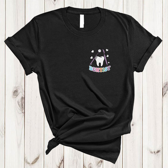 MacnyStore - Dentist Tools In Pocket, Adorable Valentine Hearts, Matching Dentist Family Group T-Shirt