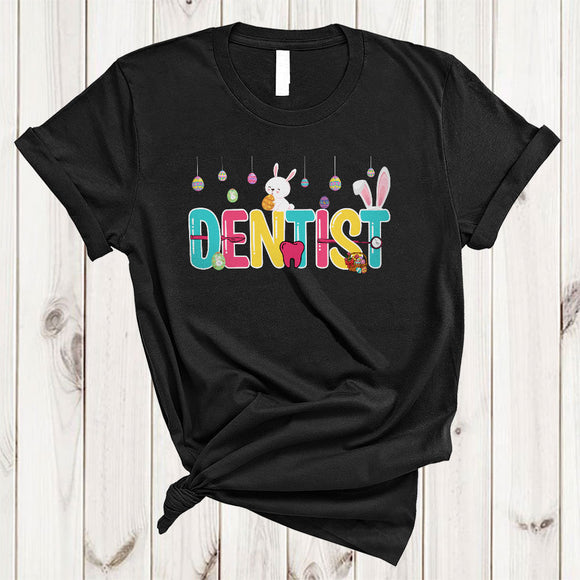 MacnyStore - Dentist, Wonderful Easter Day Bunny Hunting Eggs Lover, Matching Girls Women Family Group T-Shirt