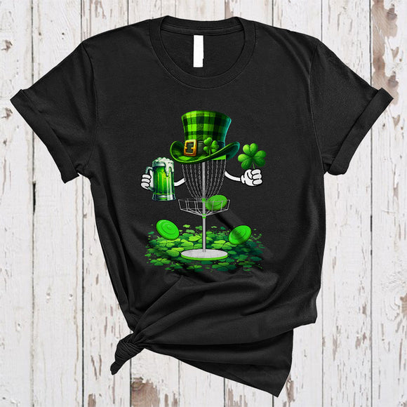 MacnyStore - Disc Golf Drinking Beer, Awesome St. Patrick's Day Disc Golf Sport Player Team, Drunker Group T-Shirt