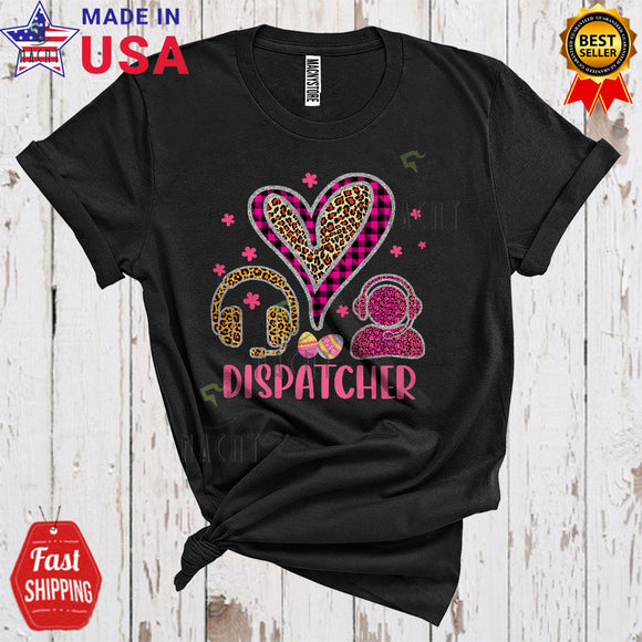 MacnyStore - Dispatcher Cute Cool Easter Day Leopard Plaid Heart Shape Books Apple Lover Matching Group T-Shirt
