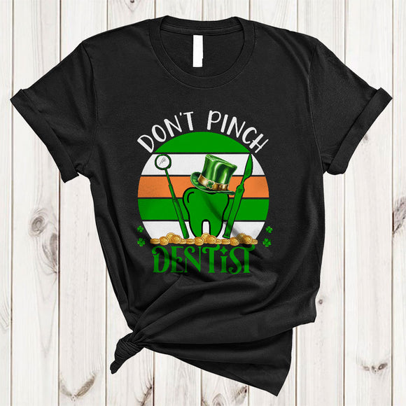 MacnyStore - Don't Pinch Dentist, Sarcastic St. Patrick's Day Retro Green Irish Hat, Family Group T-Shirt
