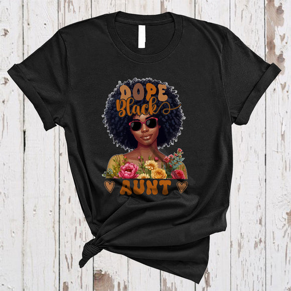 MacnyStore - Dope Black Aunt, Amazing Black History Month African American Women, Afro Family Group T-Shirt