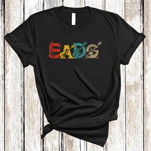 MacnyStore - EADG, Cool Vintage Proud Bass Guitar Player Bass Clef, Guitarist Lover Group T-Shirt