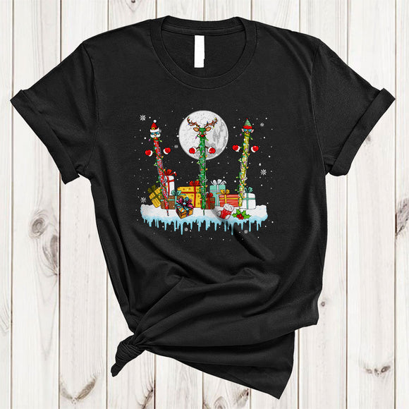 MacnyStore - ELF Santa Reindeer Oboe, Cheerful Christmas Lights Oboe Player, Snow Around X-mas Group T-Shirt