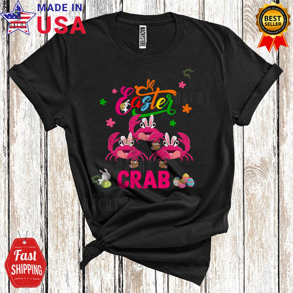 MacnyStore - Easter Crab Cool Cute Easter Day Bunny Sea Animal Lover Matching Family Group T-Shirt