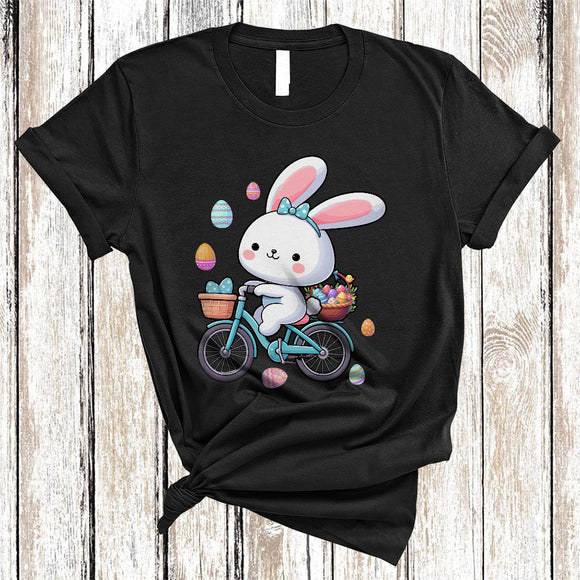 MacnyStore - Easter Egg Bunny Riding Bicycle, Awesome Easter Day Bunny Hunting Eggs, Family Group T-Shirt