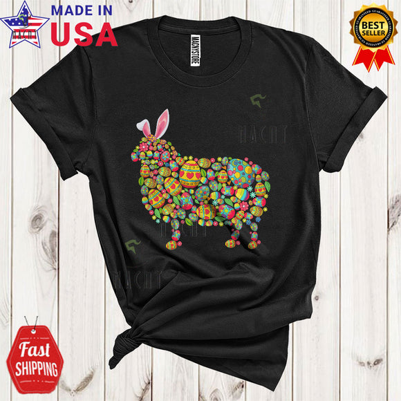 MacnyStore - Easter Eggs Bunny Sheep Cute Cool Easter Day Egg Hunt Matching Sheep Farmer Lover T-Shirt