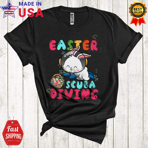 MacnyStore - Easter Scuba Diving Cute Cool Easter Day Egg Basket Matching Bunny Scuba Diving Diver Lover T-Shirt