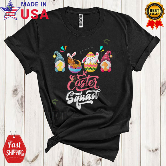 MacnyStore - Easter Squad Cool Funny Easter Day Gnomes Bunny Bearded Dragon In Easter Eggs Family Group T-Shirt