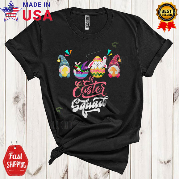 MacnyStore - Easter Squad Cool Funny Easter Day Gnomes Bunny Hummingbird Bird In Easter Eggs Family Group T-Shirt