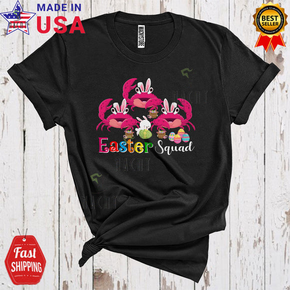 MacnyStore - Easter Squad Cool Funny Easter Day Three Bunny Crabs Hunting Easter Eggs Lover T-Shirt