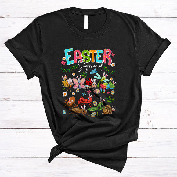 MacnyStore - Easter Squad, Colorful Easter Day Bunny Insect Collection, Flowers Matching Family Group T-Shirt