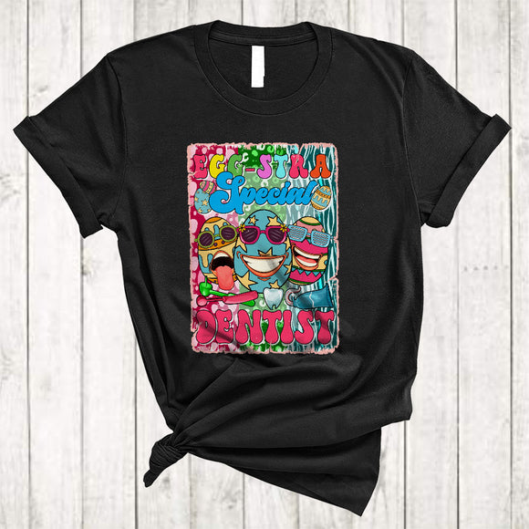 MacnyStore - Egg-Stra Special Dentist, Joyful Easter Day Vintage Egg Hunting, Extra Eggs Family Group T-Shirt