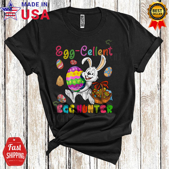 MacnyStore - Egg-cellent Egg Hunter Funny Cute Easter Day Bunny Rabbit Hunting Easter Egg Lover T-Shirt