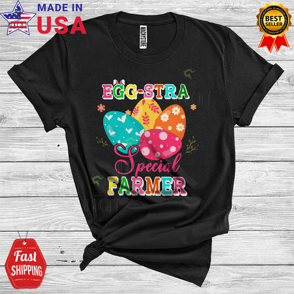 MacnyStore - Egg-stra Special Farmer Cool Cute Easter Eggs Lover Matching Egg Hunt Farmer Group T-Shirt