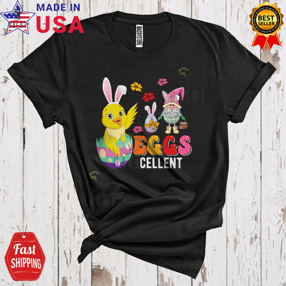 MacnyStore - Eggs Cellent Cute Cool Easter Day Excellent Bunny Chick In Easter Egg Gnome Lover T-Shirt