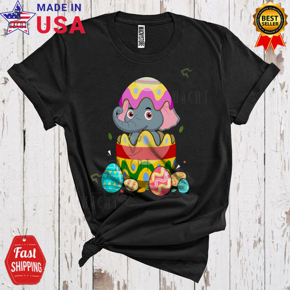 MacnyStore - Elephant In Easter Egg Cool Funny Easter Day Matching Wild Animal Easter Egg Hunt Lover T-Shirt