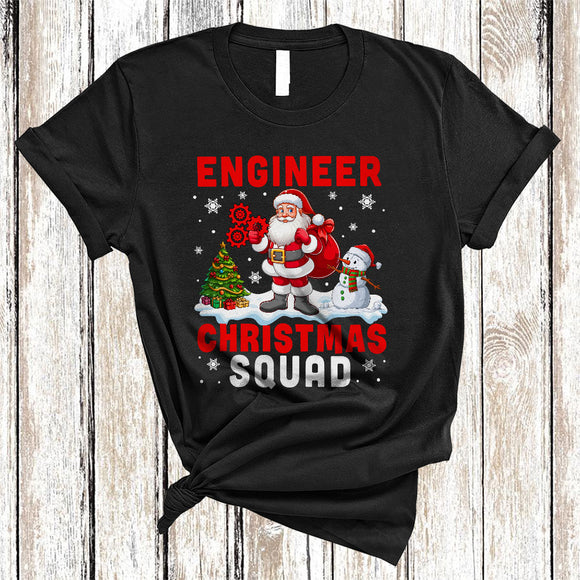 MacnyStore - Engineer Christmas Squad, Adorable Santa Engineer Lover, Pajamas Family X-mas Group T-Shirt