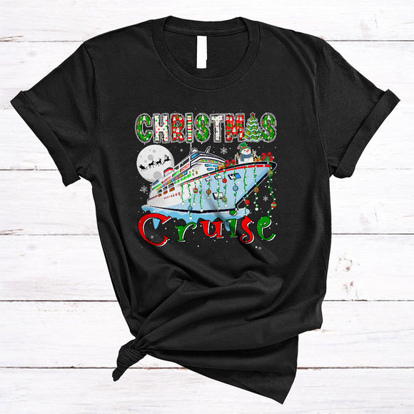 MacnyStore - Family Christmas Cruise 2024, Amazing Christmas Lights Santa Cruise, Matching Family X-mas Group T-Shirt