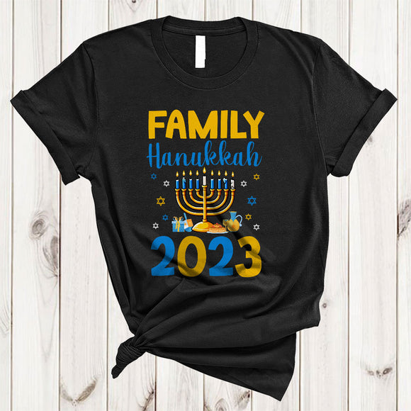 MacnyStore - Family Hanukkah 2023, Wonderful Hanukkah Chanukah Menorah Dreidel, Matching Family T-Shirt