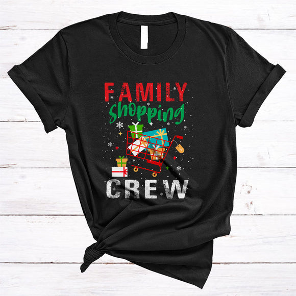 MacnyStore - Family Shopping Crew, Joyful Christmas Snow Shopping, Family Pajama X-mas Group T-Shirt