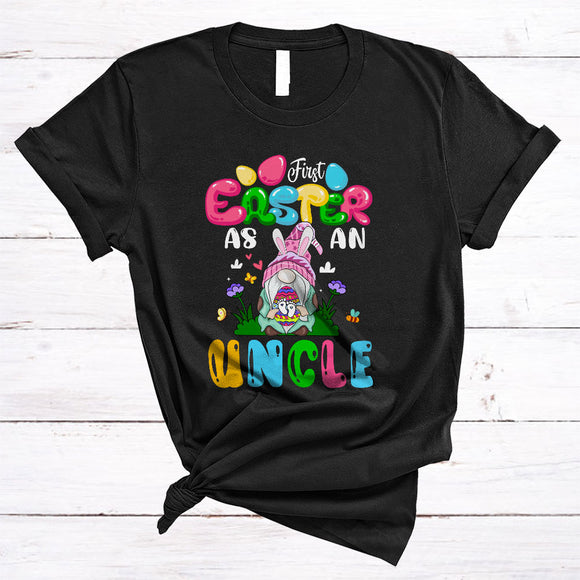 MacnyStore - First Easter As An Uncle, Awesome Easter Pregnancy Announcement Bunny Gnome, Family Group T-Shirt