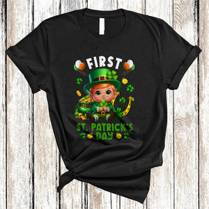 MacnyStore - First St. Patrick's Day, Lovely 1st Birthday St. Patrick's Day Irish Boy, Lucky Shamrock Family Group T-Shirt