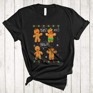 MacnyStore - Four Gingerbread Hurts, Funny Christmas Sweater Conversation Cookie Gingerbread, Baker X-mas T-Shirt
