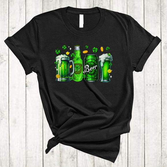 MacnyStore - Four St. Patrick's Day Beer, Awesome St. Patrick's Day Beer Lover, Drinking Irish Shamrock T-Shirt