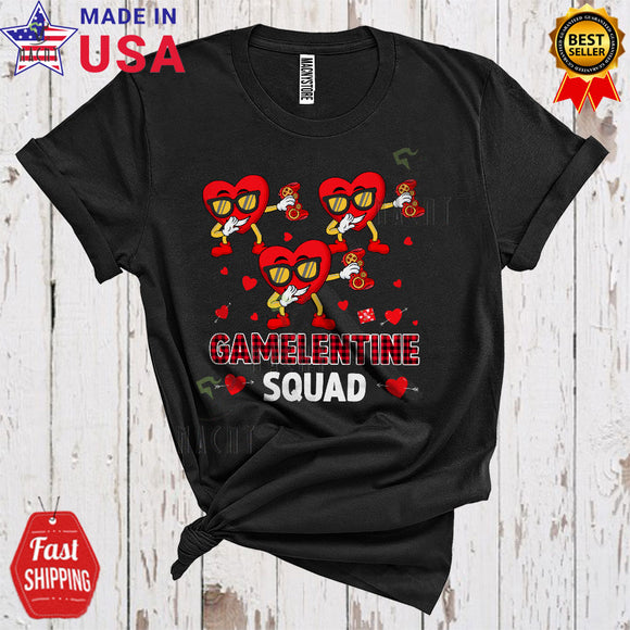 MacnyStore - Gamelentine Squad Cute Happy Valentine's Day Plaid Video Games Gaming Gamer Lover T-Shirt