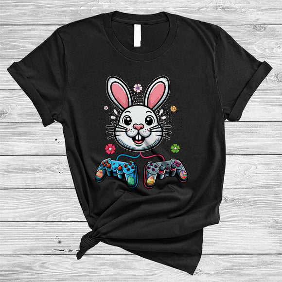 MacnyStore - Gamer Bunny Face, Adorable Easter Day Bunny Game Controller, Gaming Gamer Lover T-Shirt