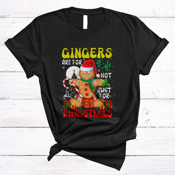 MacnyStore - Gingers Are For Life, Joyful Christmas Santa Gingerbread Snow Around, Matching X-mas Family Group T-Shirt