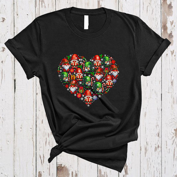 MacnyStore - Gnomes Heart Shape, Lovely Merry Christmas Gnomes Gnomies Lover, X-mas Family Group T-Shirt