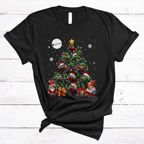 MacnyStore - Gnomes Tractor Christmas Tree, Awesome X-mas Tractor Driver Squad Team, Family Group T-Shirt