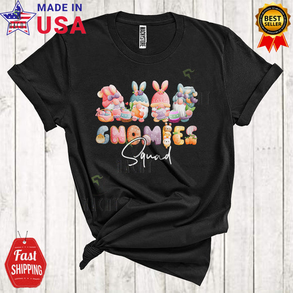 MacnyStore - Gnomies Squad Cute Cool Easter Day Four Bunny Gnomes Lover Matching Family Group T-Shirt