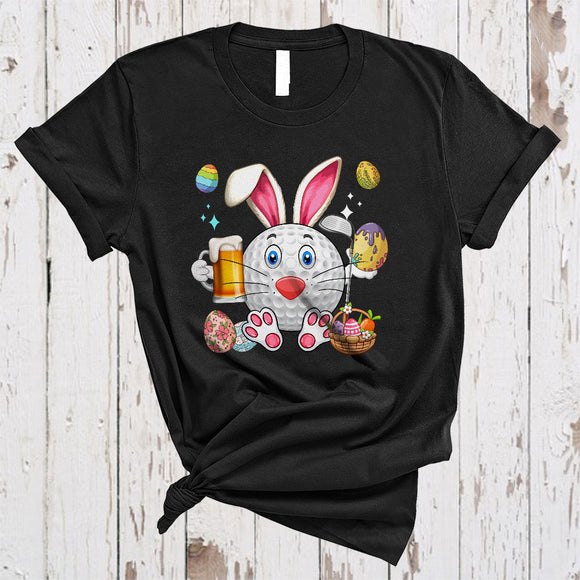 MacnyStore - Golf Bunny Drinking Beer, Awesome Easter Golf Sport Player Team, Drunker Group T-Shirt